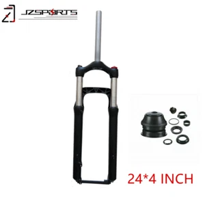 Suspension Fat 24*4.0" tire bike Fork Manual Lockout 9mm QR Oil Spring & Headset - Picture 1 of 14