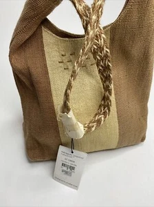 Women’s Rolfs St. Croix Natural Jute Shoulder Handbag Purse •Size S-M *NWT - Picture 1 of 12