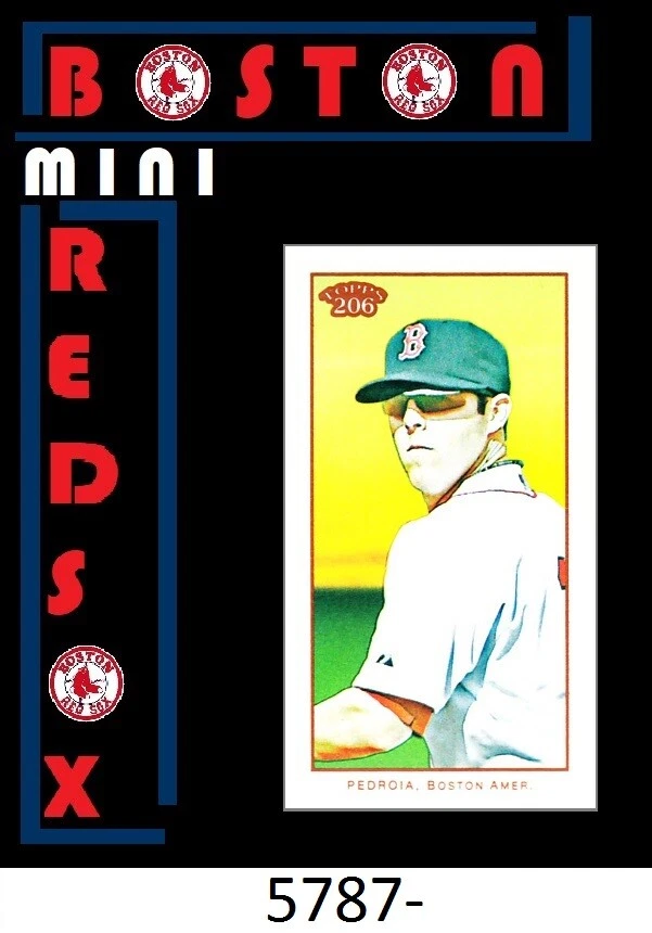 1-2009 TOPPS 206 MINI POLAR BEAR BACK DUSTIN PEDROIA RED SOX CARD#71 - Image 1 of 1