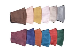 Hijab Friendly Satin Silk Face Mask Adjustable Fasten Reversible Headband Lot - Picture 1 of 30