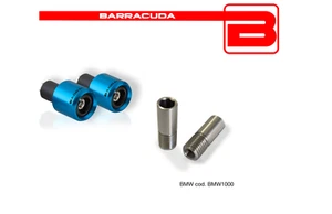 BARRACUDA CONTRAPPESI BLU + ADATTATORI MANUBRIO per BMW K 1200 RS - K 1200 S - Foto 1 di 1