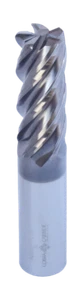 1/2" HP END MILL, 5 FLUTE, .060" RADIUS, S/S & ALLOYS, QTY: 1 - Picture 1 of 4