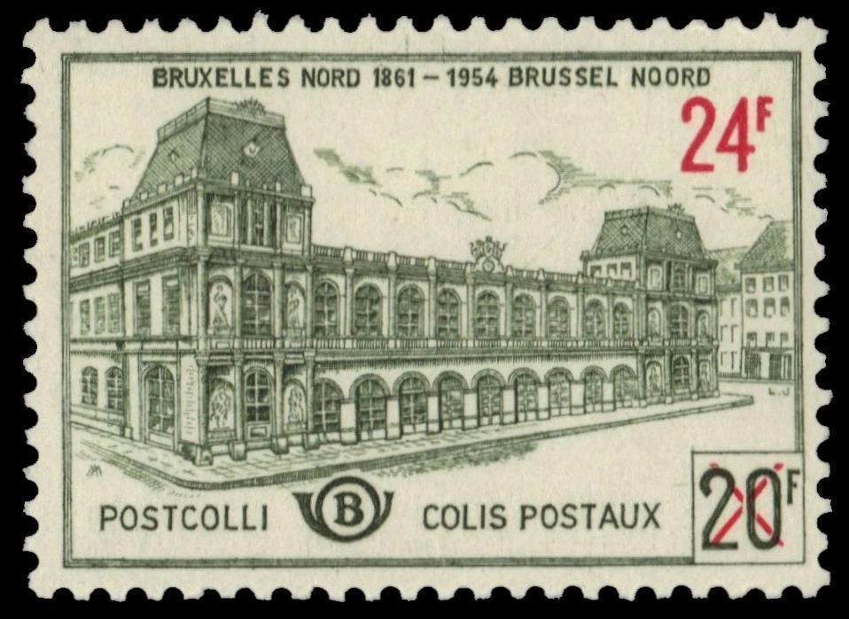 BELGIUM Q378 (Mi P53) - Old North Station "Parcel Post" (pa19883)  - Image 1 of 1
