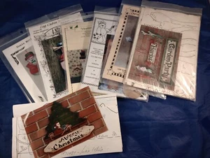 7 Wood Craft Painting Patterns Snowmen and Others, Some With Supplies - Picture 1 of 6