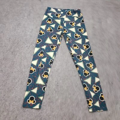 Pantalones Lularoe Disney Mujer Talla Única Azul Amarillo Leggings Mickey Mouse 26x25 Foto 1 de 4