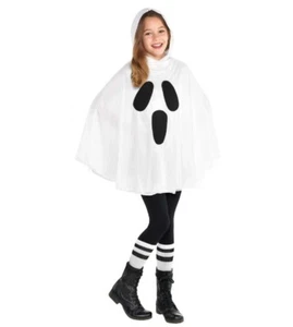 Hooded Ghost Poncho - Lightweight - Costume Accessory - Child One Size - Picture 1 of 1