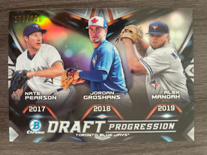 2019 Bowman Chrome Draft Refractor Nate Pearson Jordan Groshans Alex Manoah /250