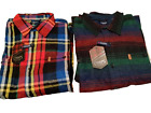 Chaps Men's Untucked  Flannel Shirt Brushed 100% Cotton-Sz 2Xl-Two Of Them!!!