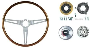 1967-68 GM Walnut Wood 16 Inch Diameter Steering Wheel Kit - Picture 1 of 2