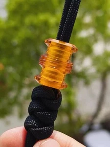 Resin Knife Lanyard Bead Necklace Paracord Pendant Bracelet Charm DIY EDC Beads - Picture 1 of 5