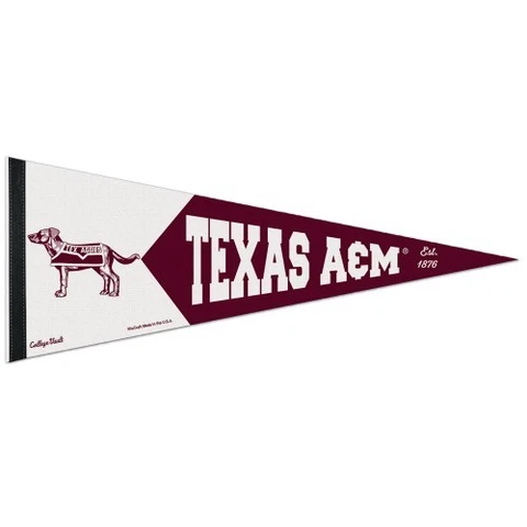 TEXAS A&M AGGIES PREMIUM QUALITY PENNANT 12"X30" BANNER COLLEGE VAULT Cover