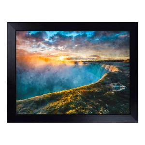 Niagara Falls Sunrise In Canada Lap Tray Cushioned Bean Bag Padded Dinner Desk - Picture 1 of 4