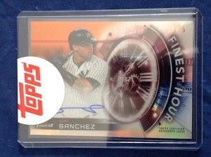 2018 Topps Finest Gary Sanchez Auto #d /25 Finest Hour Orange Sealed Yankees