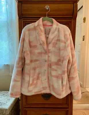 Isaac Mizrahi Live! Chaqueta SOHO Snap Front Estampada Rosa Foto 1 de 4