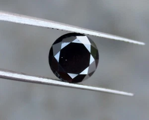 Certificado 2,15 quilates diamante negro solitario excelente corte fabricación de joyas para anillo - Imagen 1 de 17