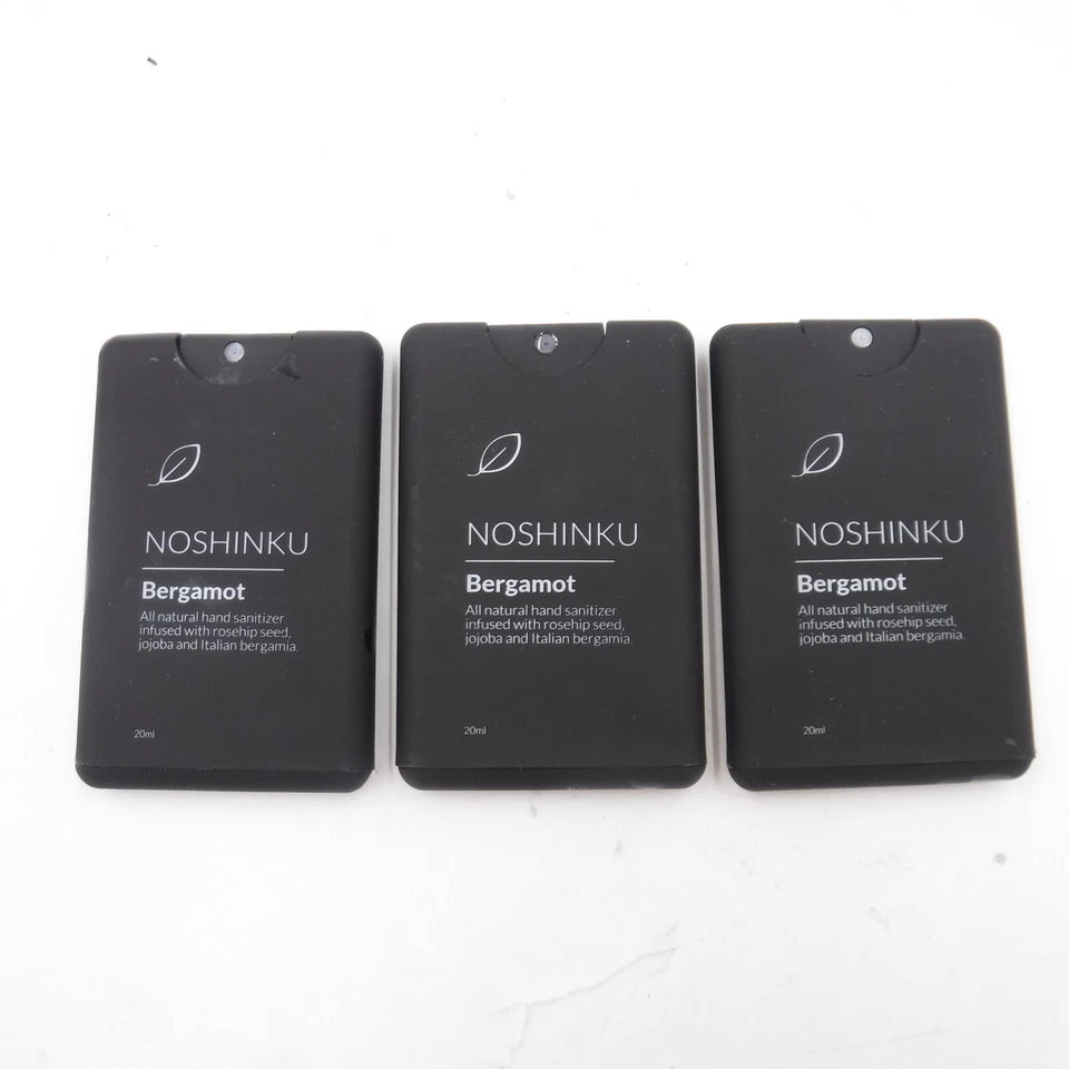 3x Noshinku Pocket All Natural Hand Sanitizer Bergamot 0.67oz(20ml) Woodsy
