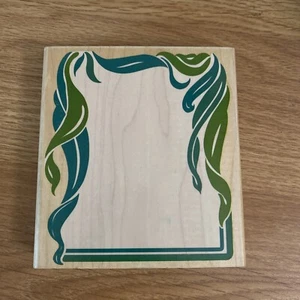 “Twisting Leaf Frame” Rubber Stamp by Rubber Stampede Posh Impressions #Z793G - Picture 1 of 3