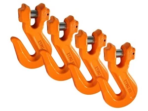 3/8" Grade 100 Grab Hook Alloy Steel for Binder Lifting Rigging Tow 8,800# 4pcs - Picture 1 of 5