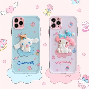 3D Blue Cinnamoroll and Pink My Mel Phone Case - Picture 1 of 15