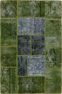 Alfombra oriental Patchwork 137x90 alfombra anudada a mano - Imagen 1 de 7