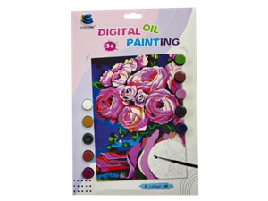 Kit Pintura por Números Rosas Wizardi F07M1-6-Flor - Imagen 1 de 1