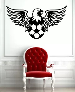 Soccer Football And Eagle Simbol Sport Decor Wall Mural Vinyl Sticker (z814) - Picture 1 of 3