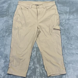 EDDIE BAUER DAMEN GRÖSSE 14 BEIGE CAPRIHOSE 100 % BAUMWOLLE FREIZEIT STRETCH - Bild 1 von 13