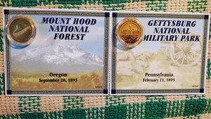 LOT of #2 STATEHOOD QUARTERS MOUNT HOOD OREGON & GETTSYBURG PARK PENNSYVANIA. - Picture 1 of 14