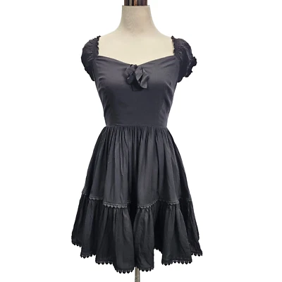 Vestido Collectif Vintage London Swing Negro Caprichoso Gótico Punk Pinup Rockabilly 4 Foto 1 de 4