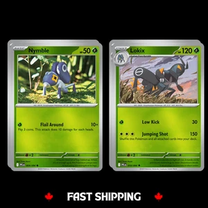 2X Nymble/Lokix Reverse Holo Playset -  009-10/094 PFL Pokemon TCG card - Bild 1 von 1
