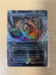 Borderless Foil Amulet of Vigor MTG Magic Gathering Card Unused Mint - Picture 1 of 1
