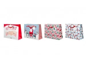 Large Luxury Christmas Gift Bag Ribbon Handles Assorted Design  - Picture 1 of 1