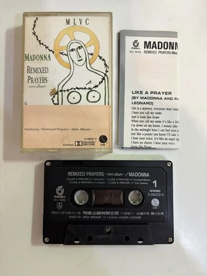 Madonna Like A Prayer Remixed Prayers 8-Track 1989 Taiwan Promo Lyrics Cassette - Bild 1 von 4