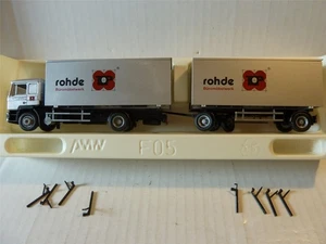 MAN TRUCK 1/87 F90 rimorchio KHZ "Rohde" argento camion HO AWM 5512.61... - Foto 1 di 7