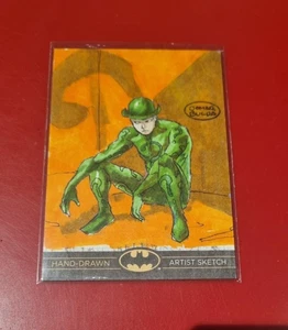 2012 Batman: The Legend Hand Drawn Sketch Card by Jomar Bulda - The Riddler 1/1 - Picture 1 of 2