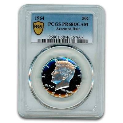 1964 Kennedy Half Dollar PR-68 DCAM PCGS (Accented Hair) - Image 1 of 3