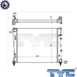 RADIATOR ENGINE COOLING 709-0023-R FOR FIAT PANDA/VAN 500 FORD KA 1.2L 4cyl 0.9L - Picture 1 of 6