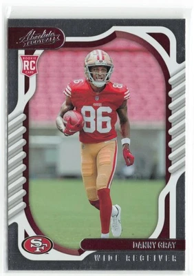 2022 Panini Absolute Danny Gray RC San Francisco 49ers #133 - Image 1 of 2