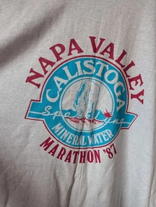 Napa Valley Marathon 1987 Vintage Long Sleeve Shirt Size Large Single Stitch EUC - Picture 1 of 9