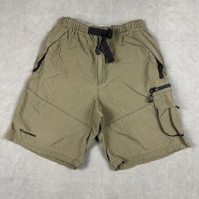 Pantalones Cortos American Eagle Para Hombre Medianos Verde Oliva Nylon Carga Cortavientos Cinturón Usados en Excelente Condición Foto 1 de 4