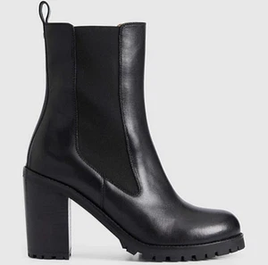 $249.95 BNWOB Witchery Wickham Black Leather Boots 40 - Picture 1 of 6