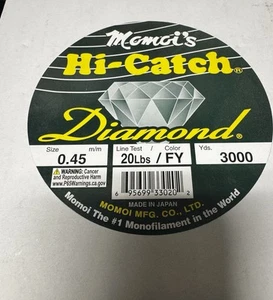 Momoi Mono Hi-Catch Diamond Monofile Schnur Bulk Spule 3000yds 20lb Hi-Viz - Bild 1 von 5