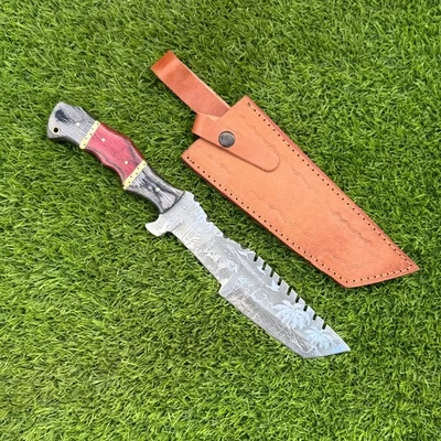 Premium Handmade J2 Steel Hunting Knife – Outdoor Tracker Knife W/Sheath Z-2535 - Image 1 of 4