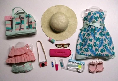 American Girl TIME FOR A VACATION Hat Swimsuit Dress Accessory *NeW No Pkg - Image 1 of 4