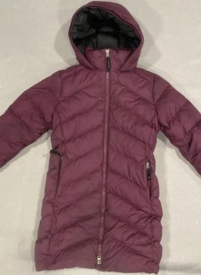 Marmot Women’s Montreal Jacket Coat M Red 700 Fill Down Hood Puffer Winter Snow - Image 1 of 4