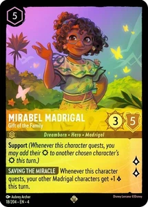 Cold Foil MIRABEL MADRIGAL GIFT OF THE FAMILY 1x Rare Disney Lorcana NM - Picture 1 of 1