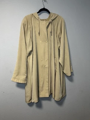 Mulberry Street Womens Size XL Tan Long-Sleeve Hooded Anorak Jacket - Image 1 of 2