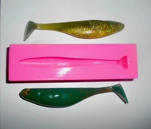 Soft Plastic Top Pour Lure Mold (Mould) 6" For Plastisol Swim Baits Paddle Tail - Picture 1 of 3