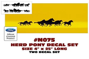 N075 FORD MUSTANG - HERD PONY DECAL SET - TWO DECALS - 4" TALL - Bild 1 von 1