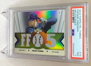 2012 Topps Triple Threads Freddie Freeman Relics Gold /9 PSA 7 #13 - Picture 1 of 2